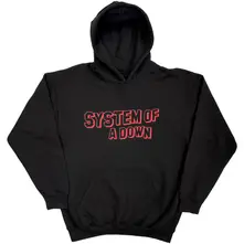 Unisex Pullover Hoodie: Red Text Logo (Black) (UNFINISHED) thumbnail