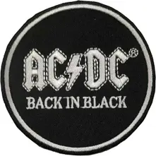 AC/DC – Back In Black Circle (Nažehlovačka)