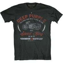 Deep Purple, Tričko Speed King, Unisex, Čierna