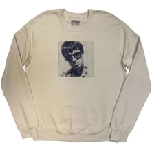 Crewneck Unisex Sweatshirt: Noel Embroidered Portrait (Cream) (Ex-Tour)