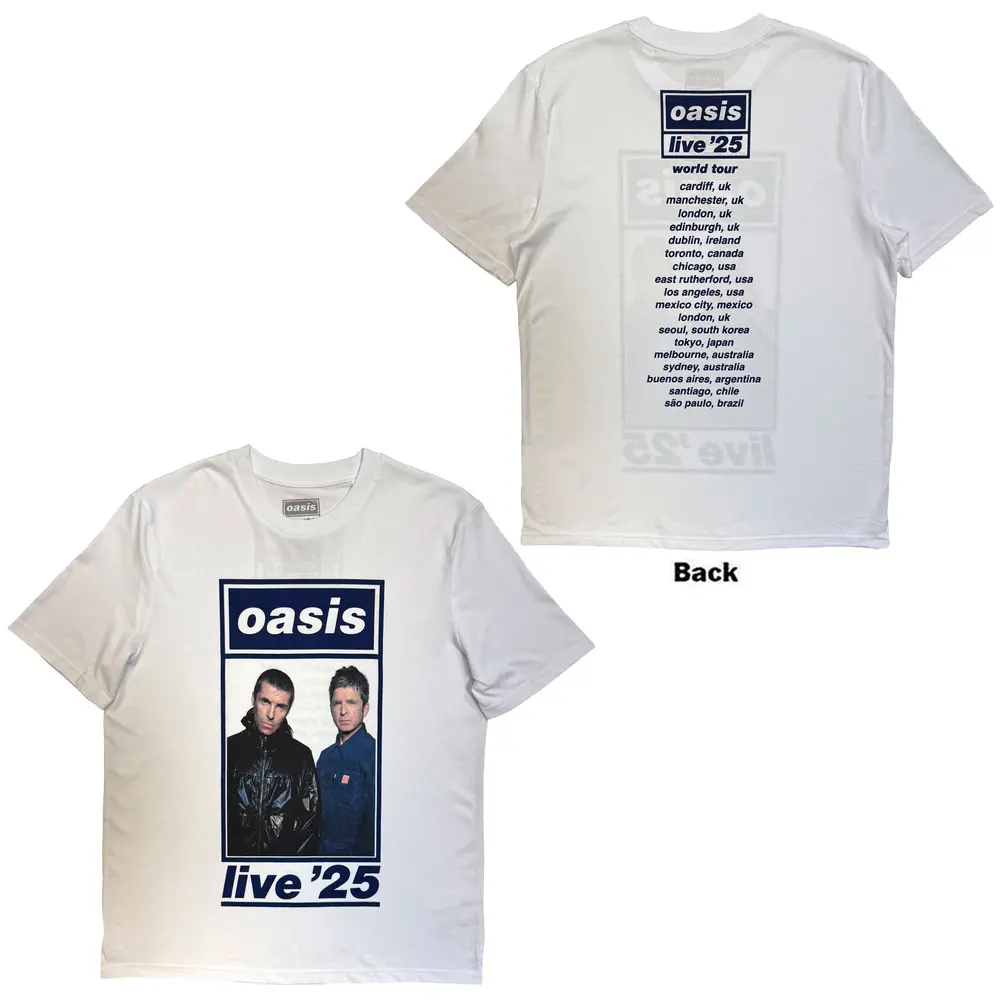 Unisex T-Shirt: Colour Photo Live '25 World Tour (White) (Back Print & Ex-Tour)