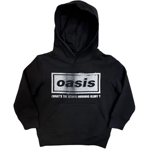 Kids Pullover Hoodie: What's The Story Distress Logo (Black) (Ex-Tour)