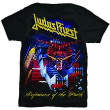 Judas Priest, Tričko Defender of the Faith, Unisex, Čierna