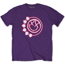 Blink 182, Tričko Six Arrow Smiley, Unisex, Fialová