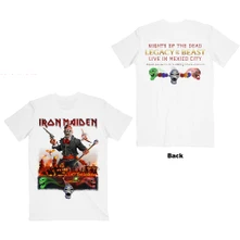 Iron Maiden, Tričko Legacy of the Beast Live In Mexico City, Unisex, Biela