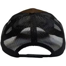Unisex Mesh Back Cap: Drop T Logo & Apple (Brown & Black) thumbnail