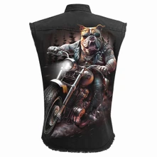 Unisex Worker Shirt: Top Dog (Black) (Back Print) thumbnail