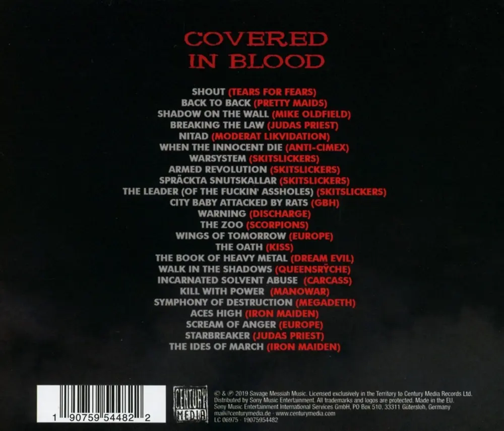 COVERED IN BLOOD