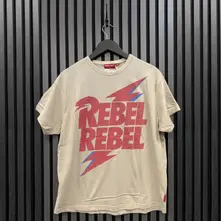 Ladies Unplugged T-Shirt: Rebel Rebel Lightning Bolt (Natural) thumbnail