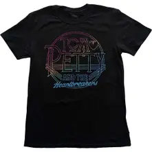 Tom Petty & The Heartbreakers, Tričko Circle Logo, Unisex, Čierna