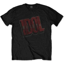 Billy Idol, Tričko Vintage Logo, Unisex, Čierna
