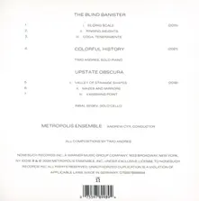 METROPOLIS ENSEMBLE, ANDREW CYR & TIMO ANDRES - TIMO ANDRES: THE BLIND BANISTER (CD)