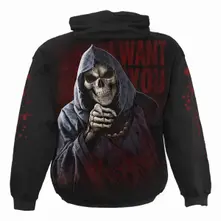 Unisex Pullover Hoodie: War Kills (Black) (Back & Sleeve Print) thumbnail