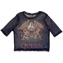 Croptop Ladies Mesh Crop Top: Classic Crest (Navy)