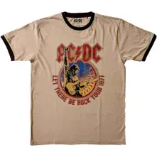 AC/DC – Let There Be Rock Tour '77 (Natural, Ringer T-Shirt) (Tričko)
