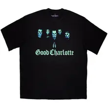 Unisex Oversized Boxy T-Shirt: Generation Rx Skulls (Black) thumbnail