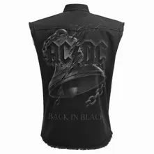 Unisex Worker Shirt: Back In Black Torn (Black) (Back Print) thumbnail