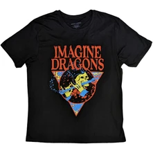 Imagine Dragons, Tričko Skeleton Flute, Unisex, Čierna