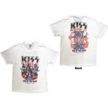 Kiss, Tričko End Of The Road Band Playing, Unisex, Biela
