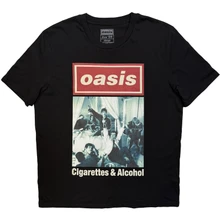Tričko Unisex T-Shirt: Cigarettes & Alcohol Single Cover (Black) (Ex-Tour)