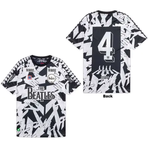 Unisex Jersey T-Shirt: Meyba Abbey Road Crossing All-Over-Print (Black & White)
