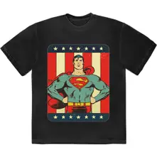 Superman Stripes (Nero) (Maglietta)