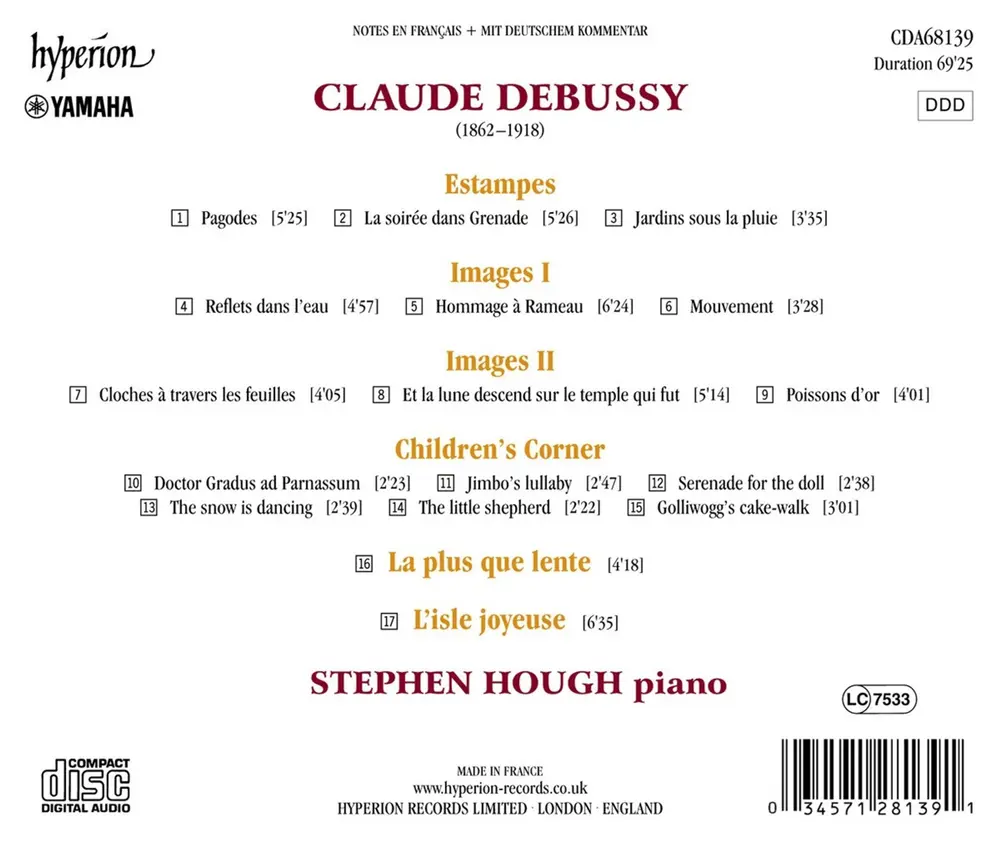 Stephen Hough – DEBUSSY: CHILDREN'S CORNER; IMAGES; ESTAMPES ETC. (CD)