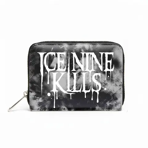 Zip Top Purse: Drippy Logo (Black)