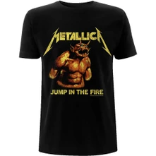Metallica, Tričko Jump In The Fire Vintage, Unisex, Čierna