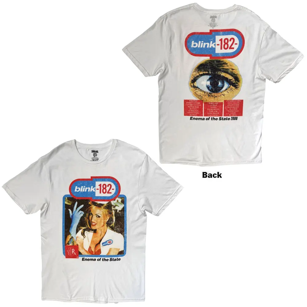 Unisex T-Shirt: Enema Of The State (White) (Back Print)