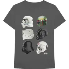 Star Wars – Helmet Profiles (Gris) (T-shirt)