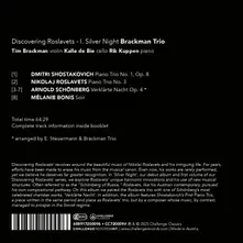 Brackman Trio – DISCOVERING ROSLAVETS - I. SILVER NIGHT (CD)