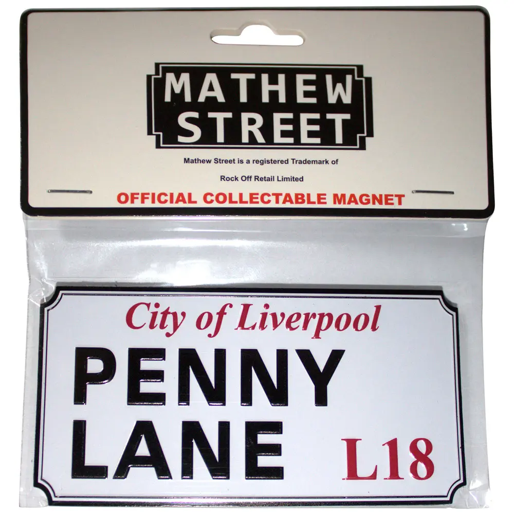 Fridge Magnet: Penny Lane Liverpool Sign Embossed