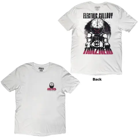 Unisex T-Shirt: Tanzneid Robot (White) (Back Print)