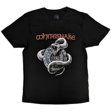 Whitesnake, Tričko Silver Snake, Unisex, Čierna