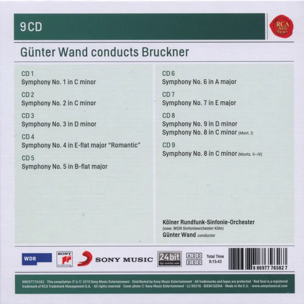 Bruckner: Symphonies Nos. 1-9 - Sony Classical Masters