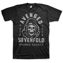 Avenged Sevenfold A7X, Tričko So Grim Orange County, Unisex, Čierna