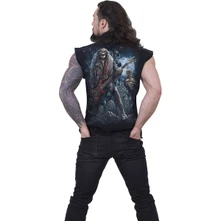 Unisex Worker Shirt: Grim Rocker (Black) (Back Print) thumbnail