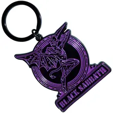 Black Sabbath – Purple Text Logo & Daemon (Kľúčenka)