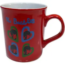 Unboxed Mug: A Hard Day's Night Headshot Hearts (Red) thumbnail