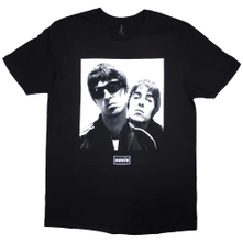 Oasis, Tričko Noel & Liam Square Photo, Unisex, Čierna