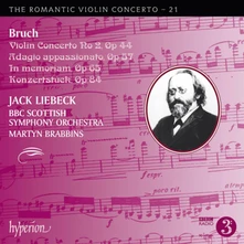 Jack Liebeck, CD BRUCH: VIOLIN CONCERTO NO. 2 & OTHER WORKS (HYPERI