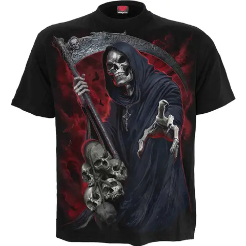 Unisex T-Shirt: Reaper Revenge (Black) (Back Print)
