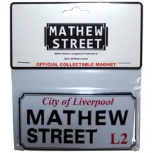 Fridge Magnet: Mathew Street Liverpool Sign Embossed thumbnail