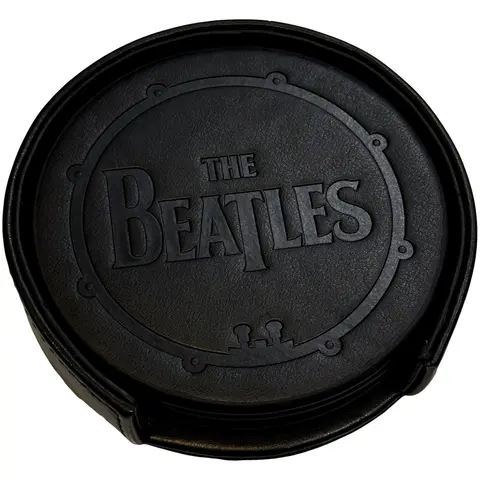 4-Piece Coaster Set: Drum Logo (Premium)