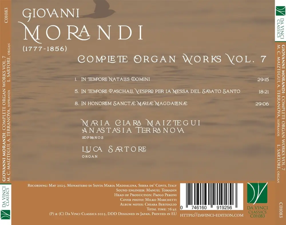 GIOVANNI MORANDI: COMPLETE ORGAN WORKS VOL. 7