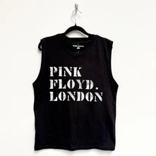 Pink Floyd, Tielko Stencil Logo, Unisex, Čierna