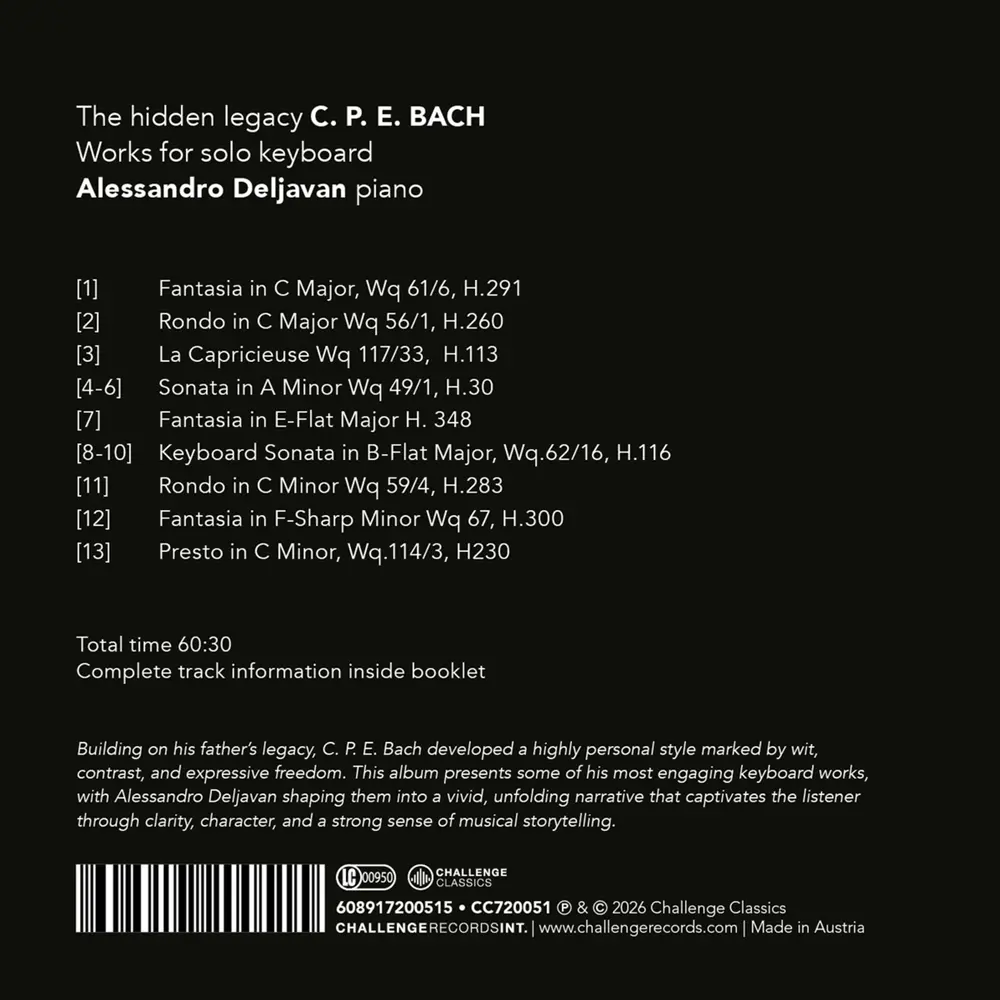 C.P.E. BACH: THE HIDDEN LEGACY - WORKS FOR SOLO KEYBOARD