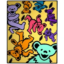 Fridge Magnet: Dancing Bears & Lightning Bolts thumbnail