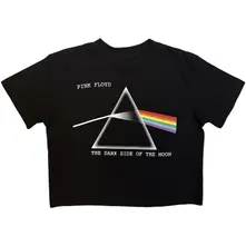 Croptop Ladies Crop Top: Dark Side of the Moon Courier (Black)